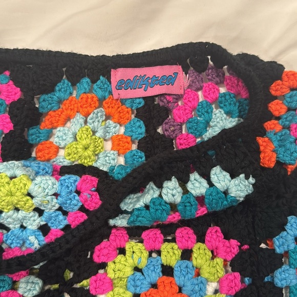 Colorful knit coverup skirt - size: S/M - Picture 2 of 2